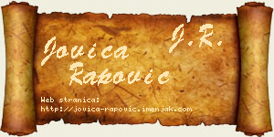 Jovica Rapović vizit kartica